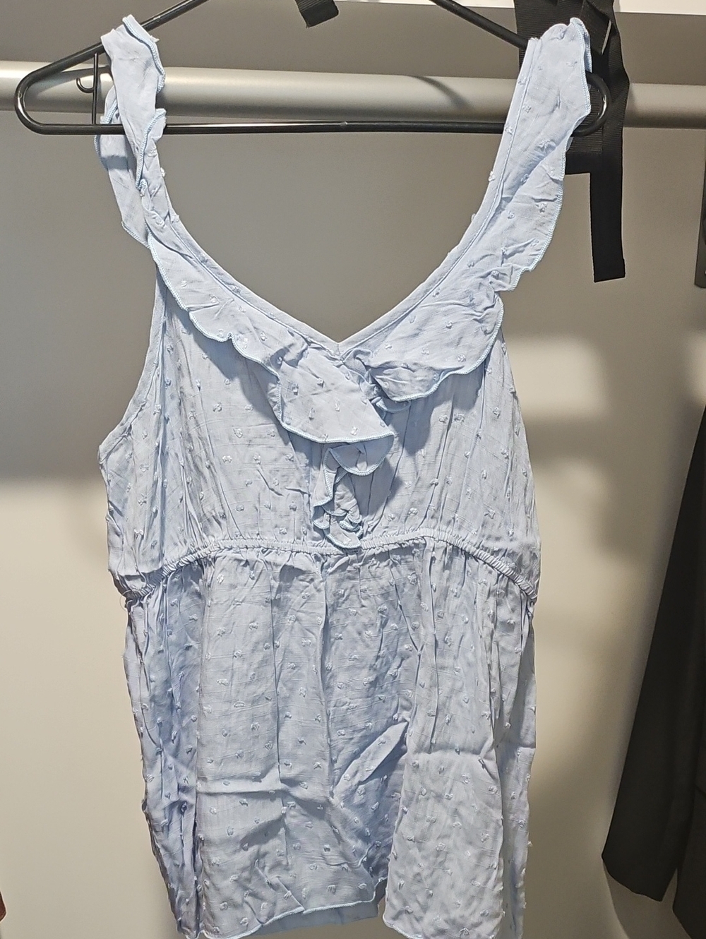 PatPat Light Blue Ruffle Tank Top